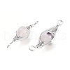 Natural Agate Links Connectors G-K305-A07-P-2
