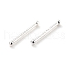 Tiny Barbell 999 Fine Silver Stud Earrings for Girl Women EJEW-I259-11S-3
