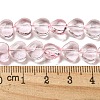 Baking Paint Transparent Glass Beads Strands DGLA-A08-T8mm-KD03-4