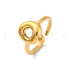 304 Stainless Steel Open Cuff Rings for Women RJEW-M060-01G-17-4