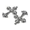 Alloy Rhinestone Cross Big Pendants ALRI-1475-B-NR-2