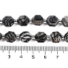 Natural Black Netstone Beads Strands G-O201B-143G-5