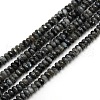 Faceted Natural Labradorite Rondelle Bead Strands G-M065-4mm-01-1