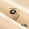 Stylish 304 Stainless Steel Enamel Cuff Ring WD8555-1-1