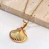 304 Stainless Steel Pendant Necklaces for Women NJEW-S439-02A-G-2