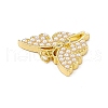 Rack Plating Brass Micro Pave Cubic Zirconia Pendants ZIRC-I061-17G-3