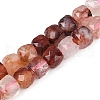 Natural Red Hematoid Quartz/Ferruginous Quartz  Beads Strands G-H078-C44-6mm-2