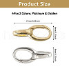 CHGCRAFT 4Pcs 2 Colors Brass Spring Gate Rings KK-CA0002-72-2