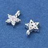 925 Sterling Silver Micro Pave Clear Cubic Zirconia Star Charms STER-D302-04B-S-2
