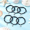 6Pcs Natural Lava Rock Beads Stretch Bracelets BJEW-JB11992-1
