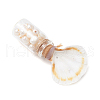 Natural Scallop Shell Beads with Glass Jar Glass Bottles PALLOY-JF03749-5