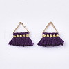 Polycotton(Polyester Cotton) Tassel Charms Decorations FIND-S302-10N-2