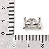 Rack Plating Brass Micro Pave Clear Cubic Zirconia Fold Over Clasps KK-V008-23P-3