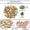50Pcs Golden Metal Enlaced Opaque Acrylic Beads OACR-CJ0001-78-2