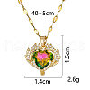 Heart 304 Stainless Steel Pendant Necklaces FS-WGE3147-03-2