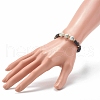 Natural Sesame Jasper/Kiwi Jasper Beads Stretch Bracelets BJEW-JB06549-3