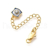 Brass Natural Lapis Lazuli Ends with Chain KK-K398-09G-1
