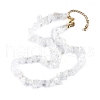 Natural Quartz Crystal Chips Beaded Necklace NJEW-FZ00004-01-4