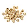 Brass Micro Pave Clear Cubic Zirconia Beads KK-I705-20G-3