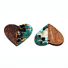 Transparent Resin & Walnut Wood Pendants RESI-TAC0017-73-A02-3