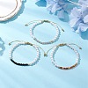 3Pcs Natural Agate Braided Beaded Bracelets BJEW-JB11668-1
