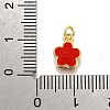 Brass Enamel Charms KK-C106-03G-4
