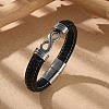 1Pc Braided Microfiber Leather Cord Bracelets for Men BJEW-DJ0001-11-2