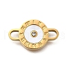 304 Stainless Steel Laser Cut Roman Numerals Flat Round Links Connector Charms STAS-Q348-23G-1