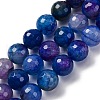 Natural Dragon Veins Agate(Dyed & Heated) Beads Strands G-K390-A08-01-2