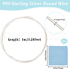 Beebeecraft 999 Fine Silver Sterling Silver Round Wire STER-BBC0005-66A-2