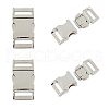 SUPERFINDINGS 4Pcs Alloy Side Release Buckles FIND-FH0008-70-1