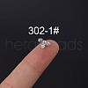 Heart 316L Surgical Stainless Steel Micro Pave Cubic Zirconia Cartilage Earrings WGC0D6C-01-1