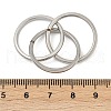 201 Stainless Steel Trinity Interlocking Ring Finger Rings FS-WG6776A-05-4