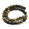 Natural Yellow Turquoise(Jasper) Beads Strands G-F591-25-10mm-3
