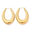 304 Stainless Steel Oval Hoop Earrings EJEW-Q011-14G-2