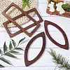 CHGCRAFT 4Pcs 2 Styles Wooden Handles Replacement FIND-CA0002-22-4