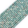 Dyed Synthetic Imperial Jasper Beads Strands G-P575-B09-4x2mm-03-2
