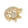 Brass Micro Pave Cubic Zirconia Pendants KK-R230-10G-2