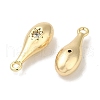Brass Micro Pave Clear Cubic Zirconia Pendants KK-U013-01G-2