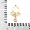 Rack Plating Brass Micro Pave Clear Cubic Zirconia Pendants KK-F089-10G-3