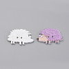 2-Hole Printed Wooden Buttons X-WOOD-S037-010-2