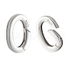   2Pcs Sterling Silver Spring Gate Rings STER-PH0002-27-1