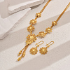 Luxury Zinc Alloy Hollow Flower Tassel Earrings & Necklaces Set for Women VE4616-1