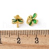 Brass Enamel Eye Pin Peg Bails KK-K399-13G-3