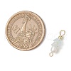 Frosted Flower Natural Cultured Freshwater Pearl & Acrylic Connector Charms PALLOY-JF03590-09-2