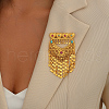 Elegant Heart Brass Brooches for Women LY4054-3