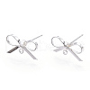 Brass Stud Earring Findings X-KK-S350-013S-4