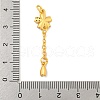 Flower with Tassels Rack Plating Brass Micro Pave Clear Cubic Zirconia Pendants KK-P277-02MG-3