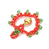 Glass Seed Beaded Heart Pendants PALLOY-MZ00588-03-4