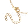 Handmade Brass Curb Chains with Faceted Glass Links Finger Ring Bracelets for Women BJEW-JB11773-4